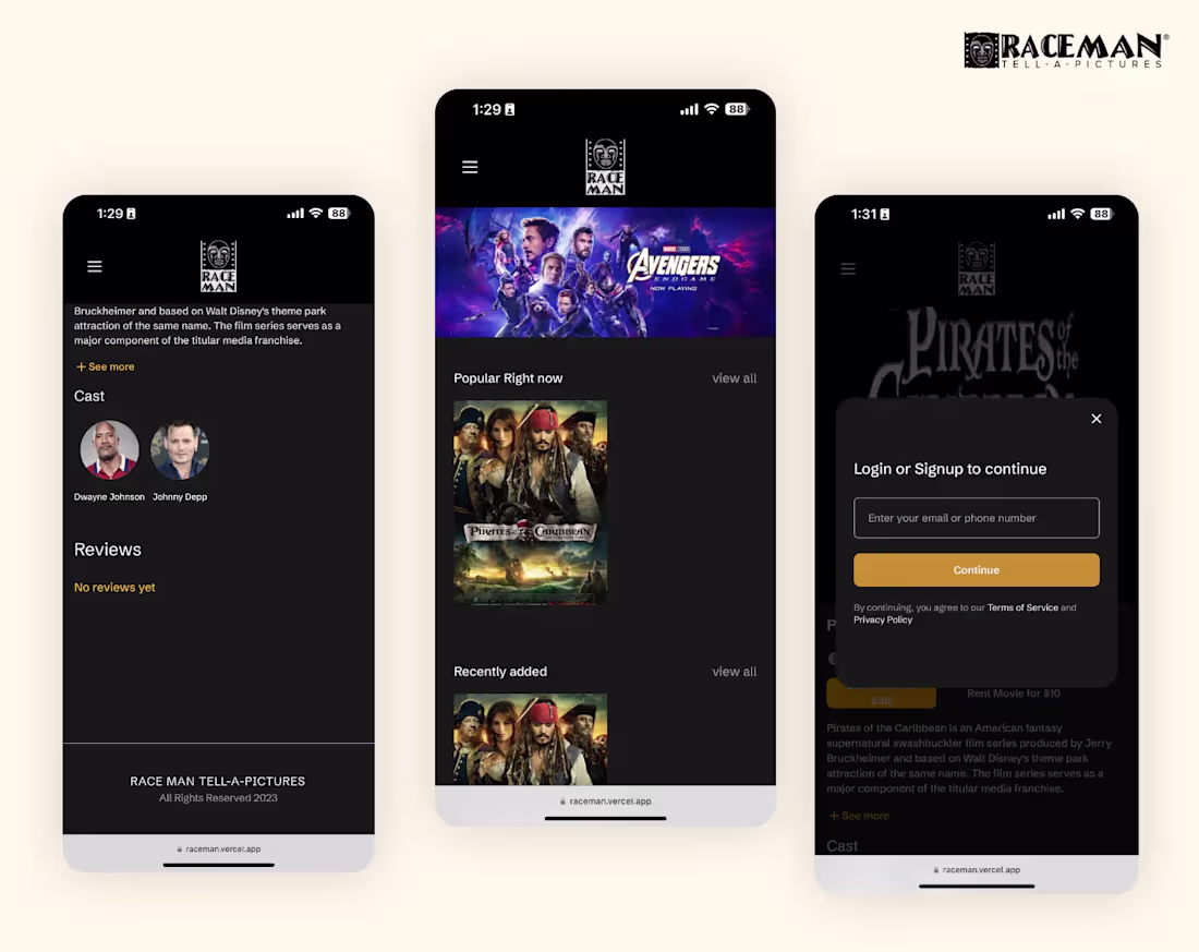 Cover image for Raceman OTT Platform - Next.js 