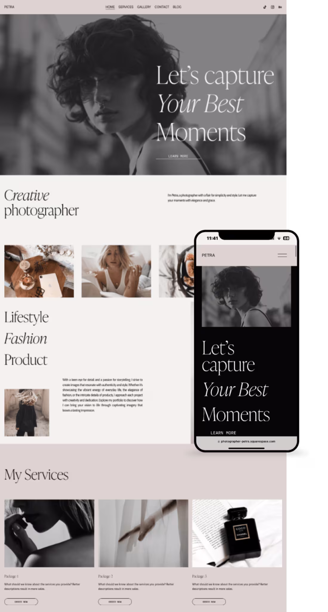 Cover image for Photographer website