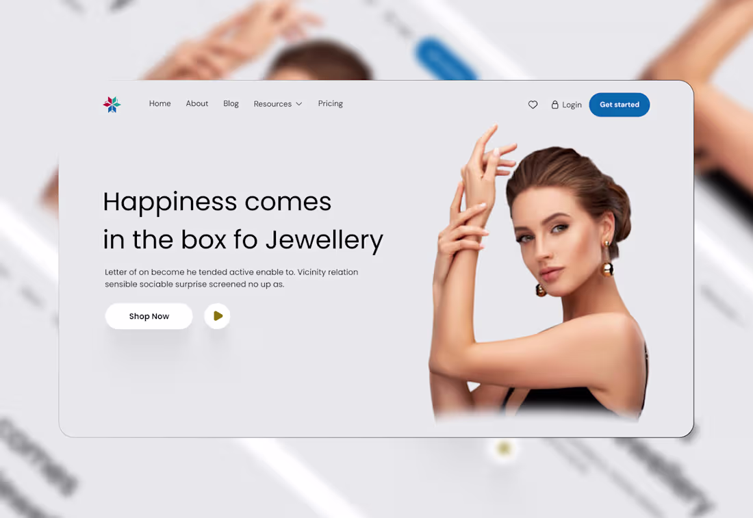 Cover image for Jewelry store website UI Design on Behance