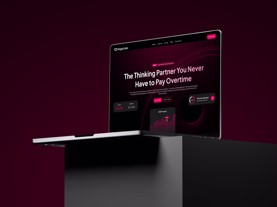 Cover image for Ikigai Labs - AI Business Agent Website Design