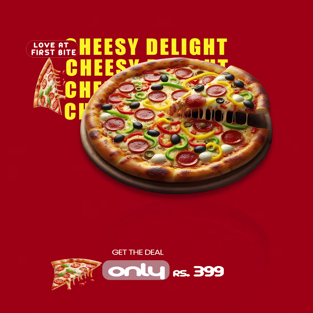 Cover image for I designed this eye-catching pizza