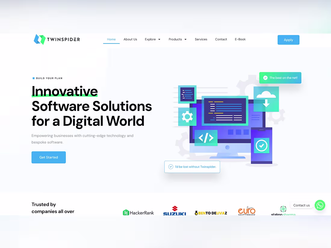 Cover image for Corporate Website Development for Twinspider Technologies
