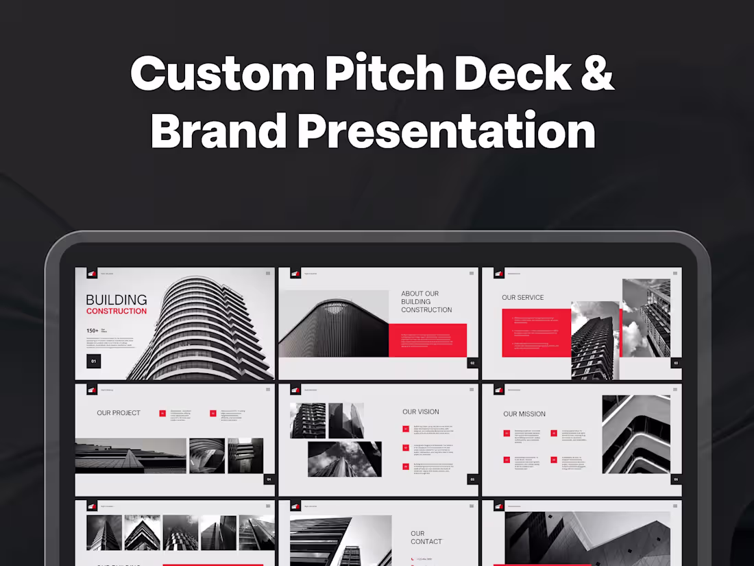 Cover image for Custom Pitch Deck & Brand Presentation Design