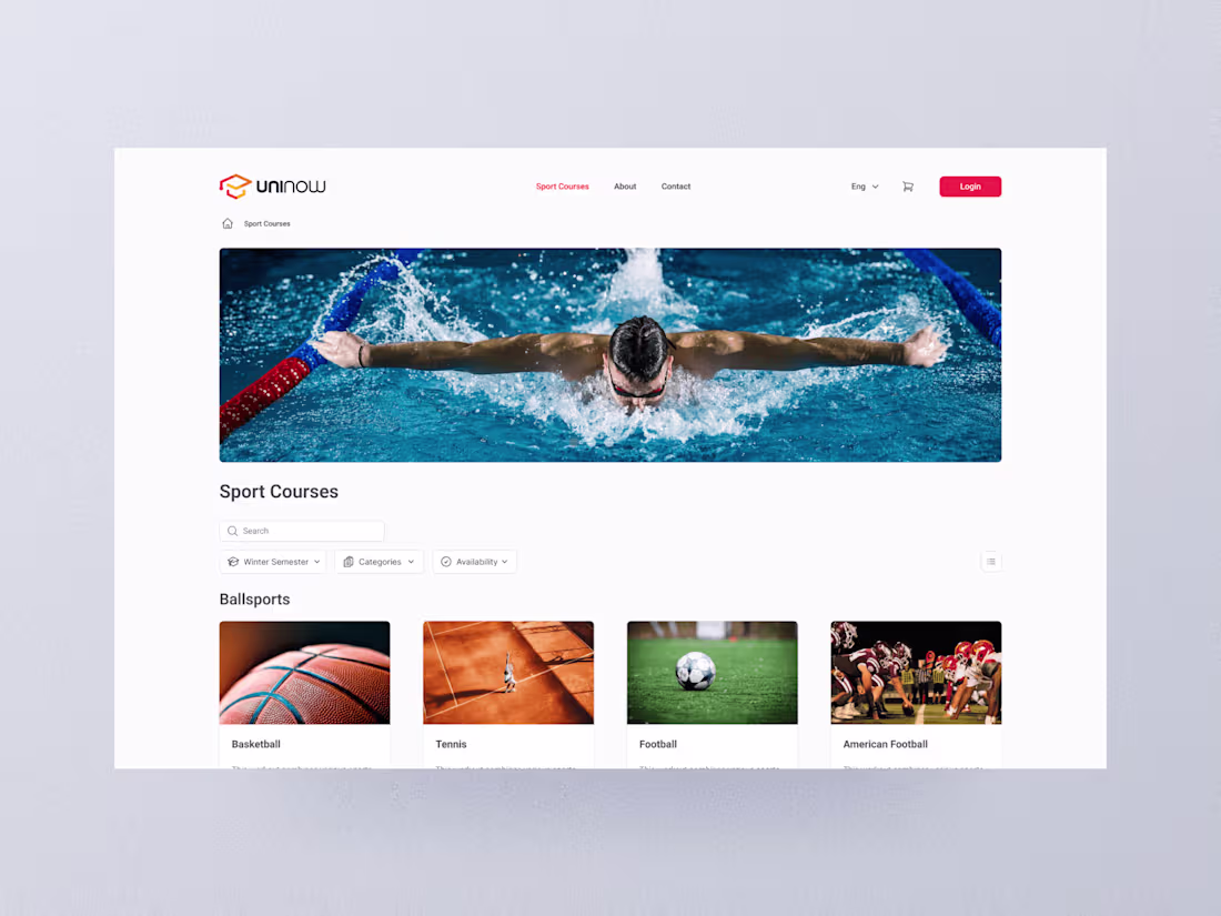 Cover image for UniNow Chat Sport Project/ Web Design