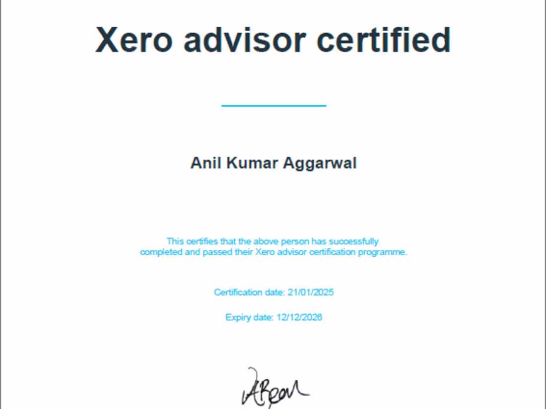 Cover image for Xero Advisor Certified