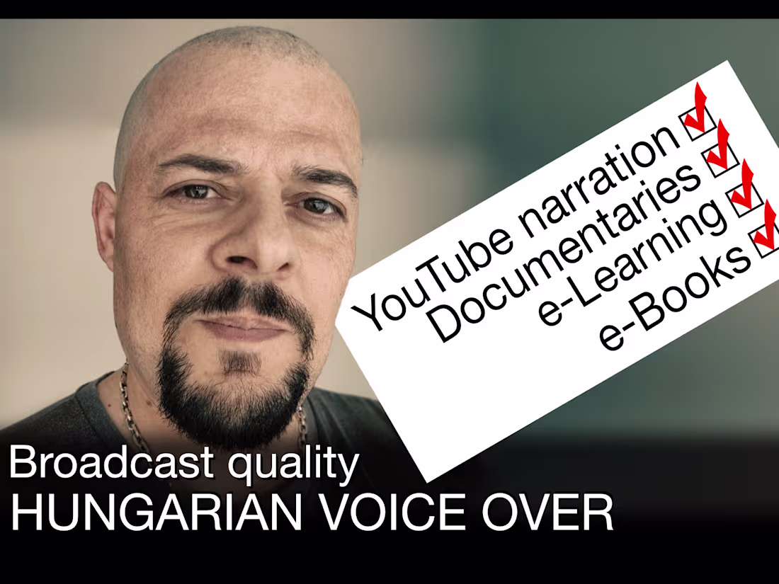 Cover image for Professional voice over in Hungarian