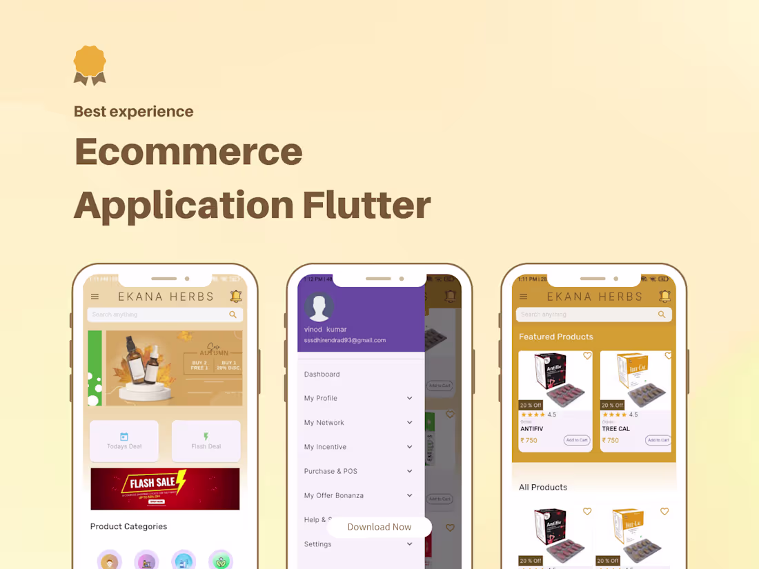 Cover image for Flutter Ecommerce