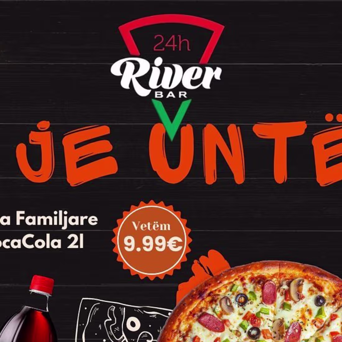 Cover image for River Bar on Instagram: “Ofertë për Ramazan‼️
1x Pizza Familjar…