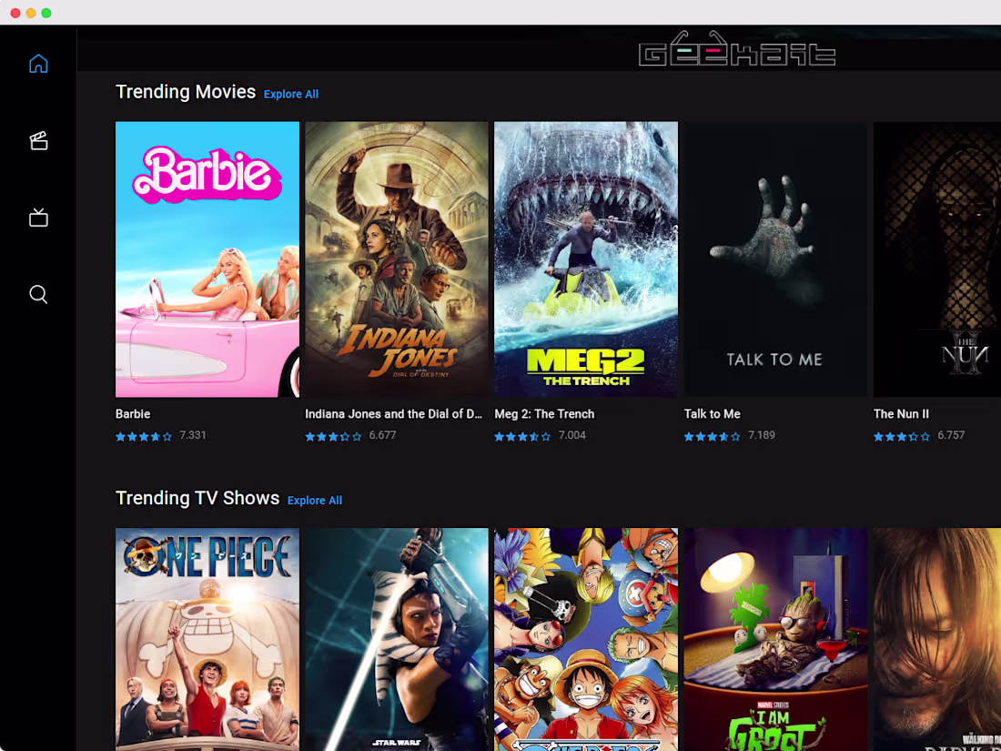 Cover image for Geekait (Movies, Tv Shows)