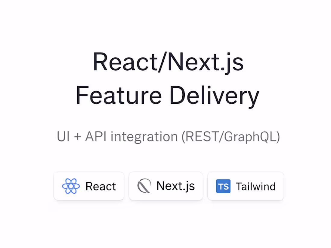 Cover image for React/Next.js Feature Delivery
