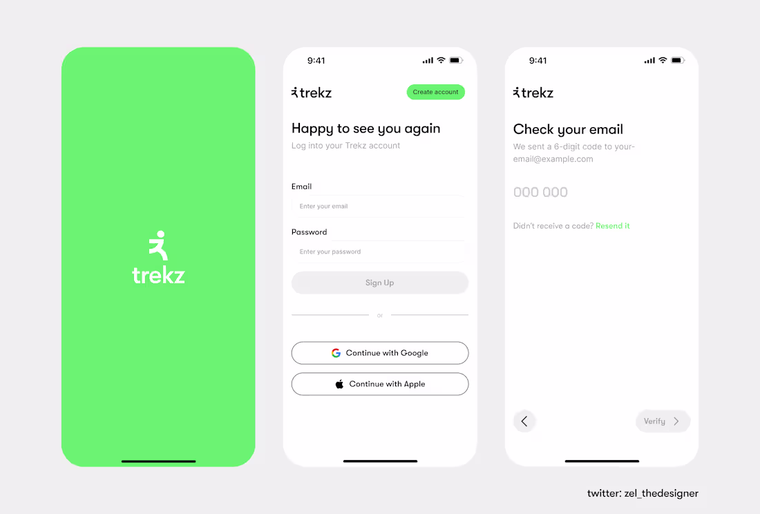 Cover image for Trekz Mobile app design