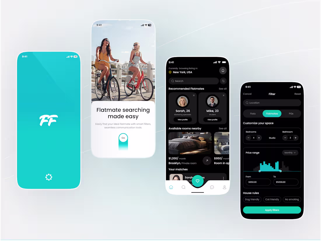 Cover image for Smart Flatmate Finder – Dark