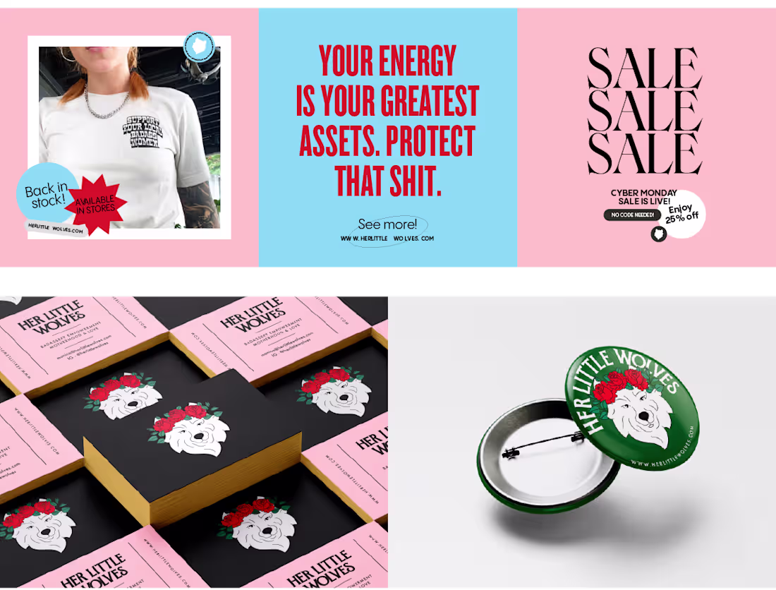 Cover image for Her Little Wolves - Branding project