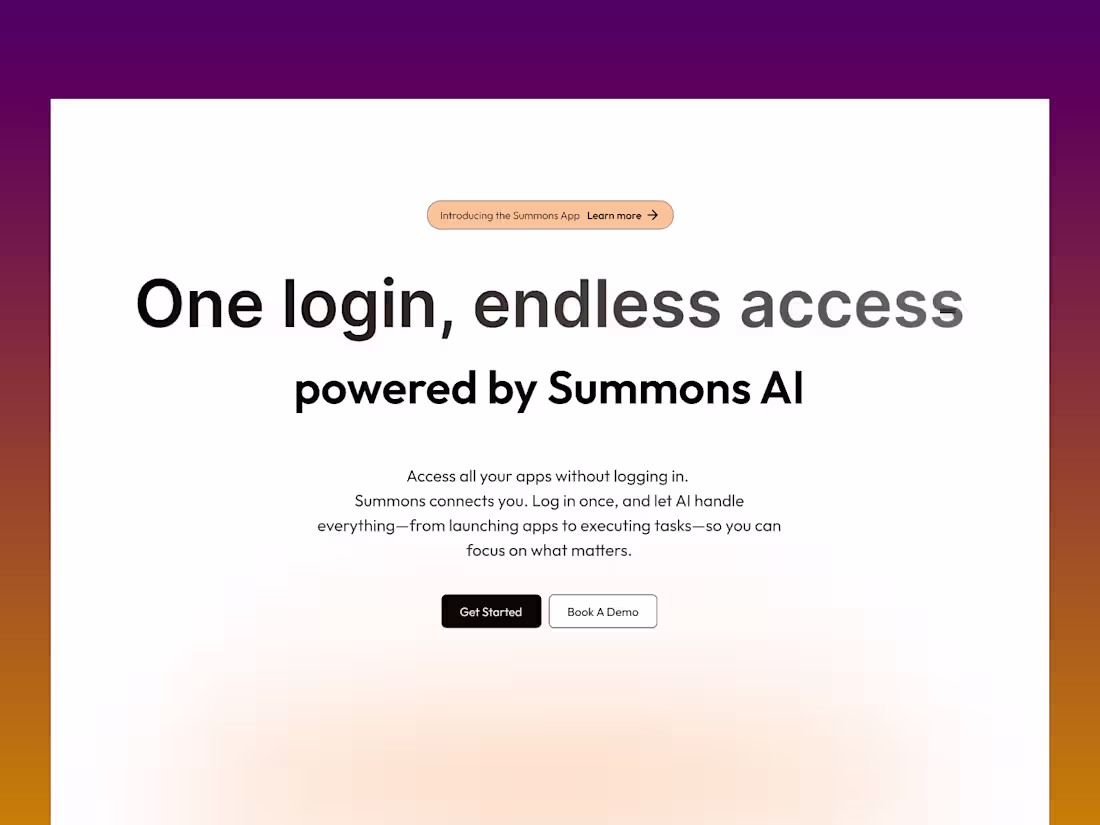 Cover image for Summons AI Landing Page