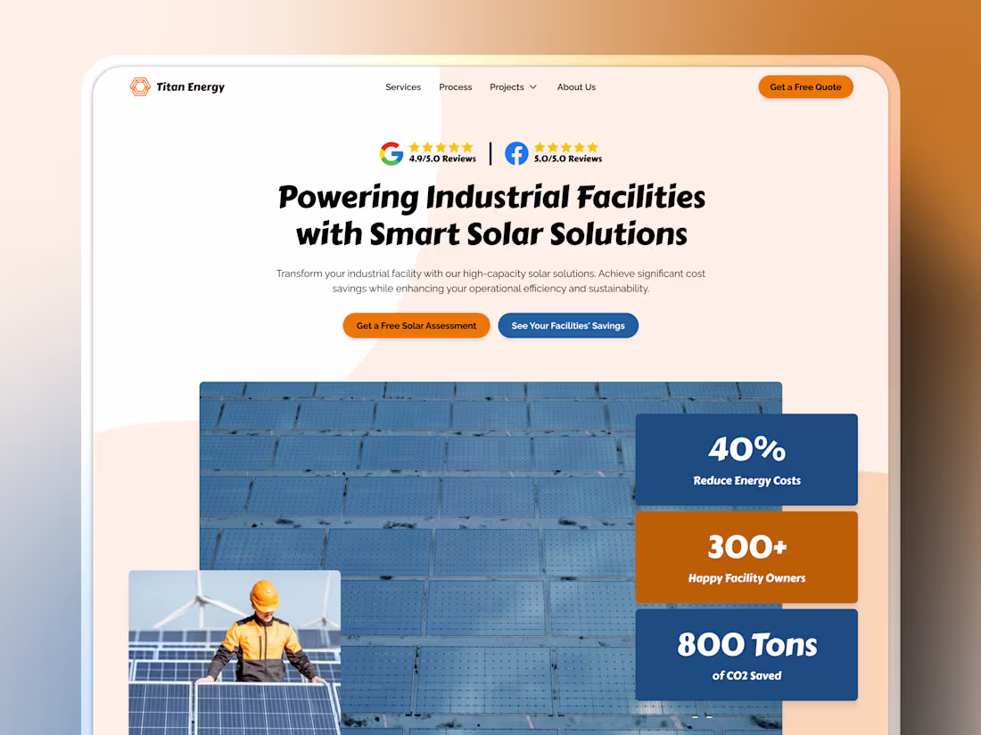 Cover image for Titan Energy 👑 | Facilities Solar Website Design