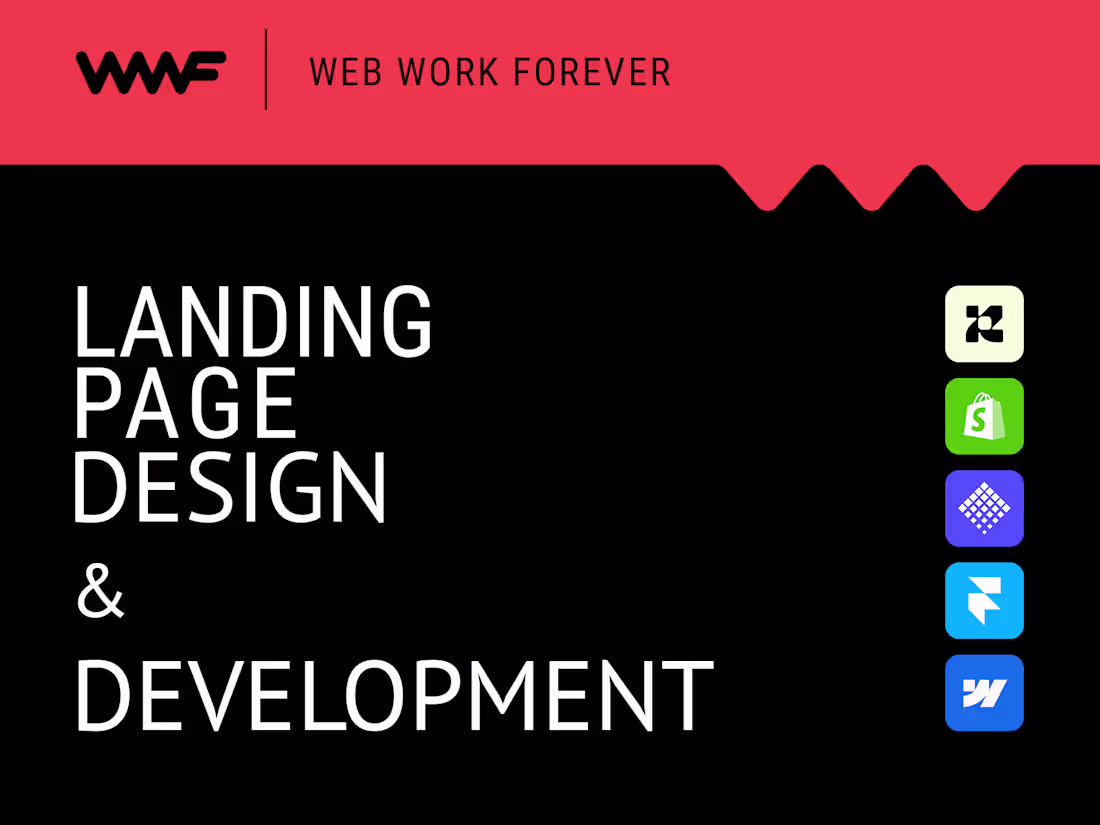 Cover image for Landing page design and development