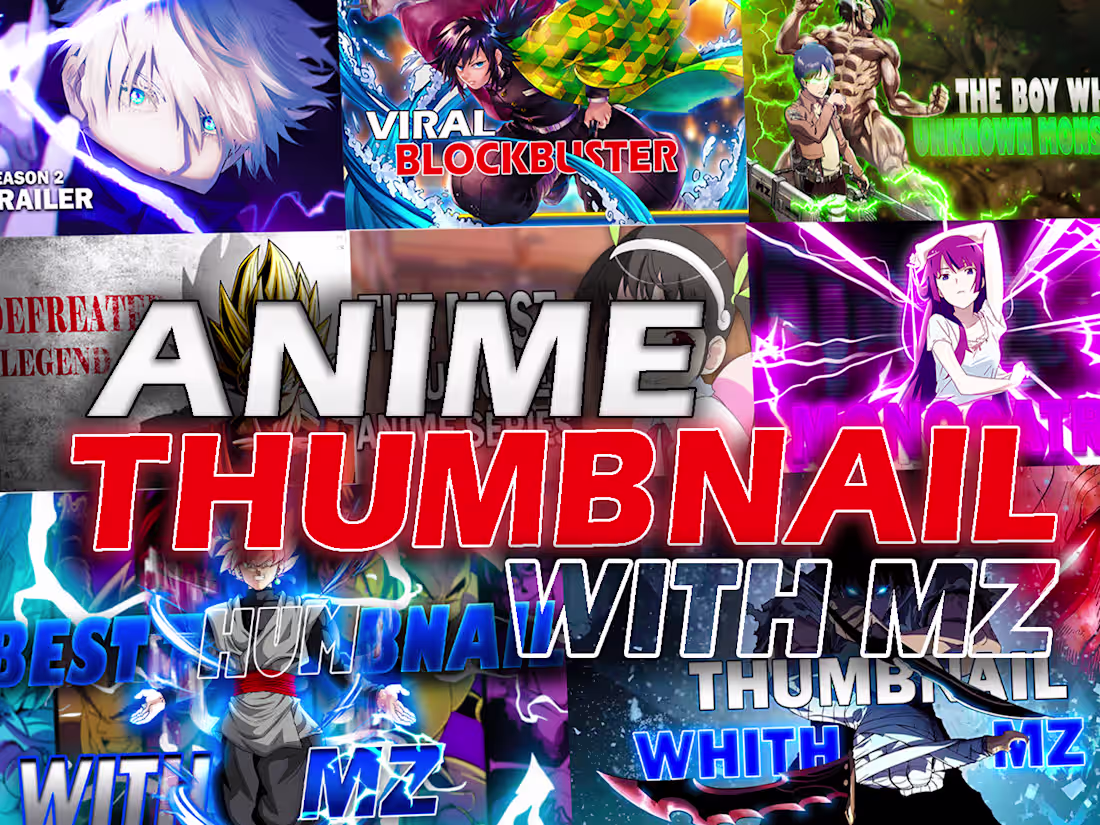 Cover image for You will get Eye Catchy Anime YouTube Thumbnail