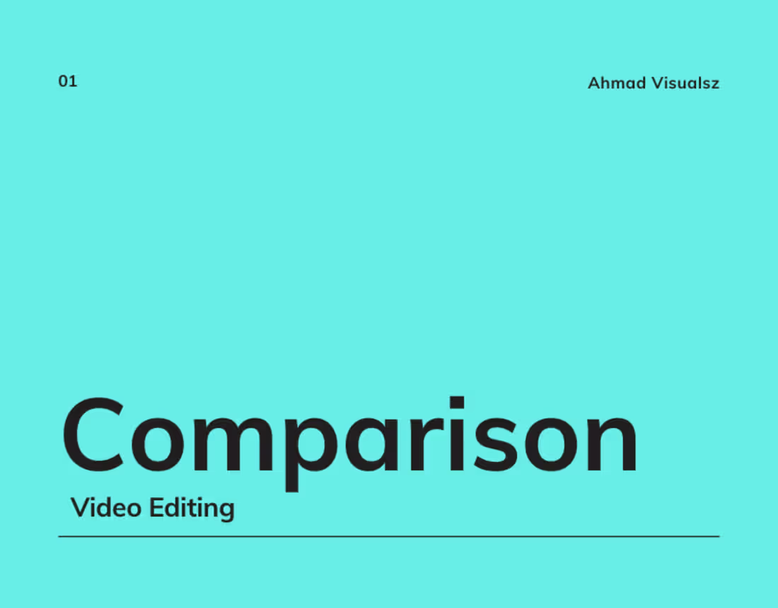 Cover image for comparison/vs Style Video Editing