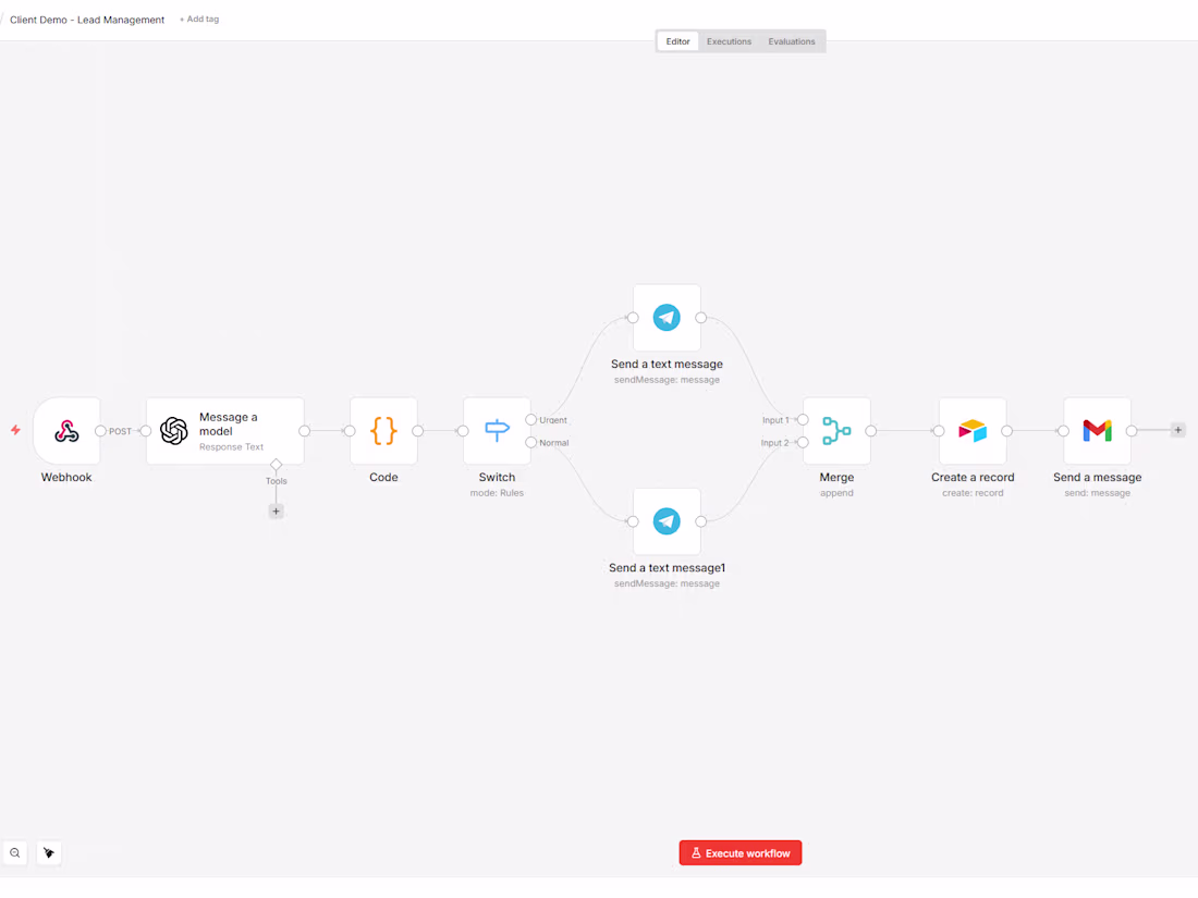 Cover image for AI-powered lead management system built