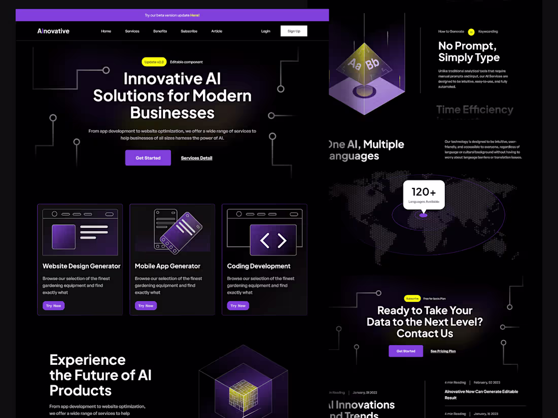 Cover image for AInovative Landing Page