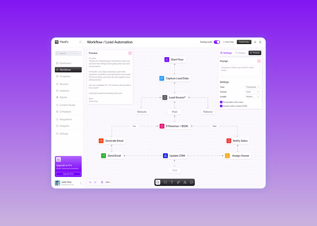 Cover image for Workflow Automation Builder UI for
