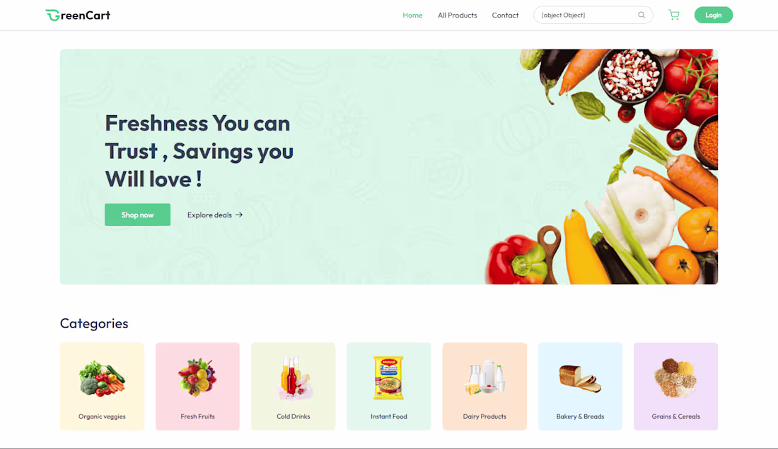 Cover image for Gloacrey  Premium Grocery E-commerce