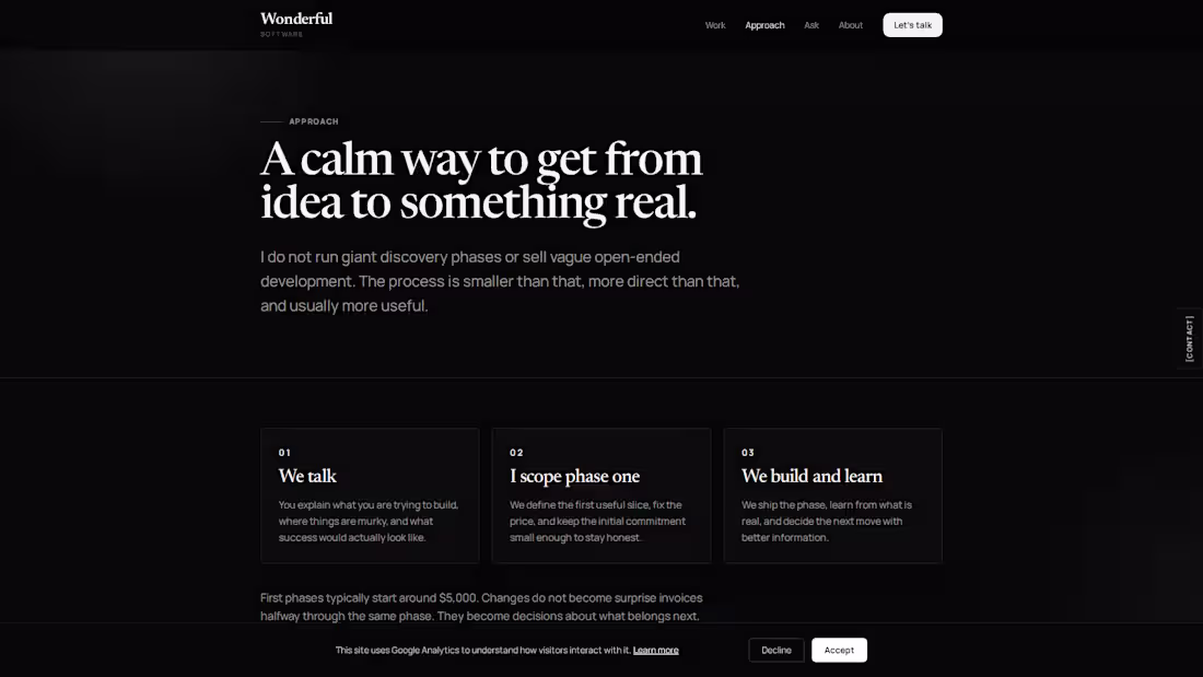 Cover image for Wonderful Software (https://wonderful.so) is my