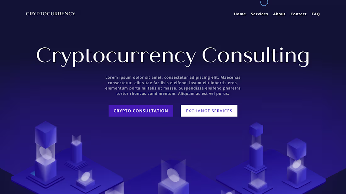 Cover image for Website For Crypto Currency Services 