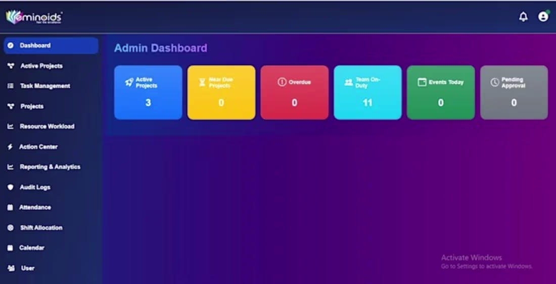 Cover image for Project and task managment software Admin Dashboard