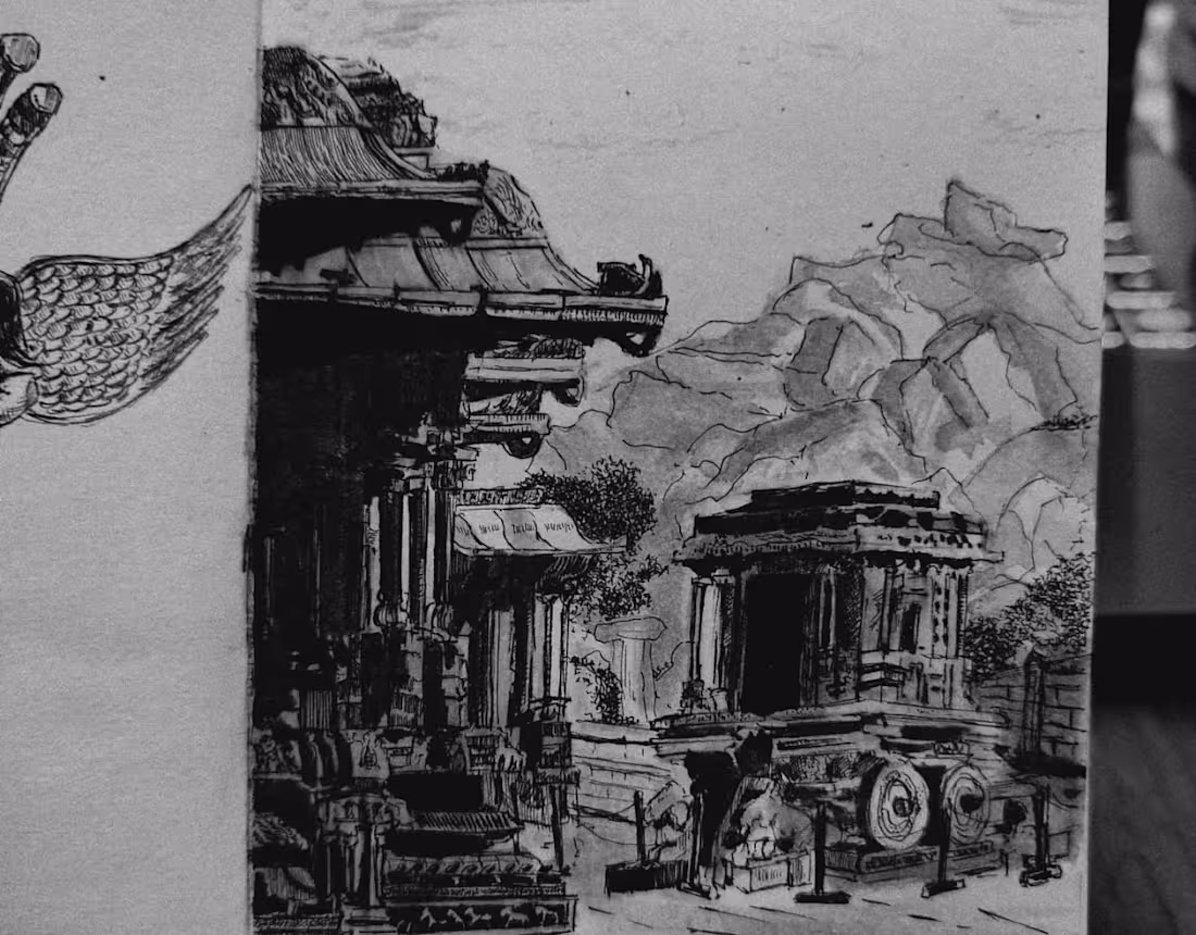 Cover image for Hampi in Pen and Ink