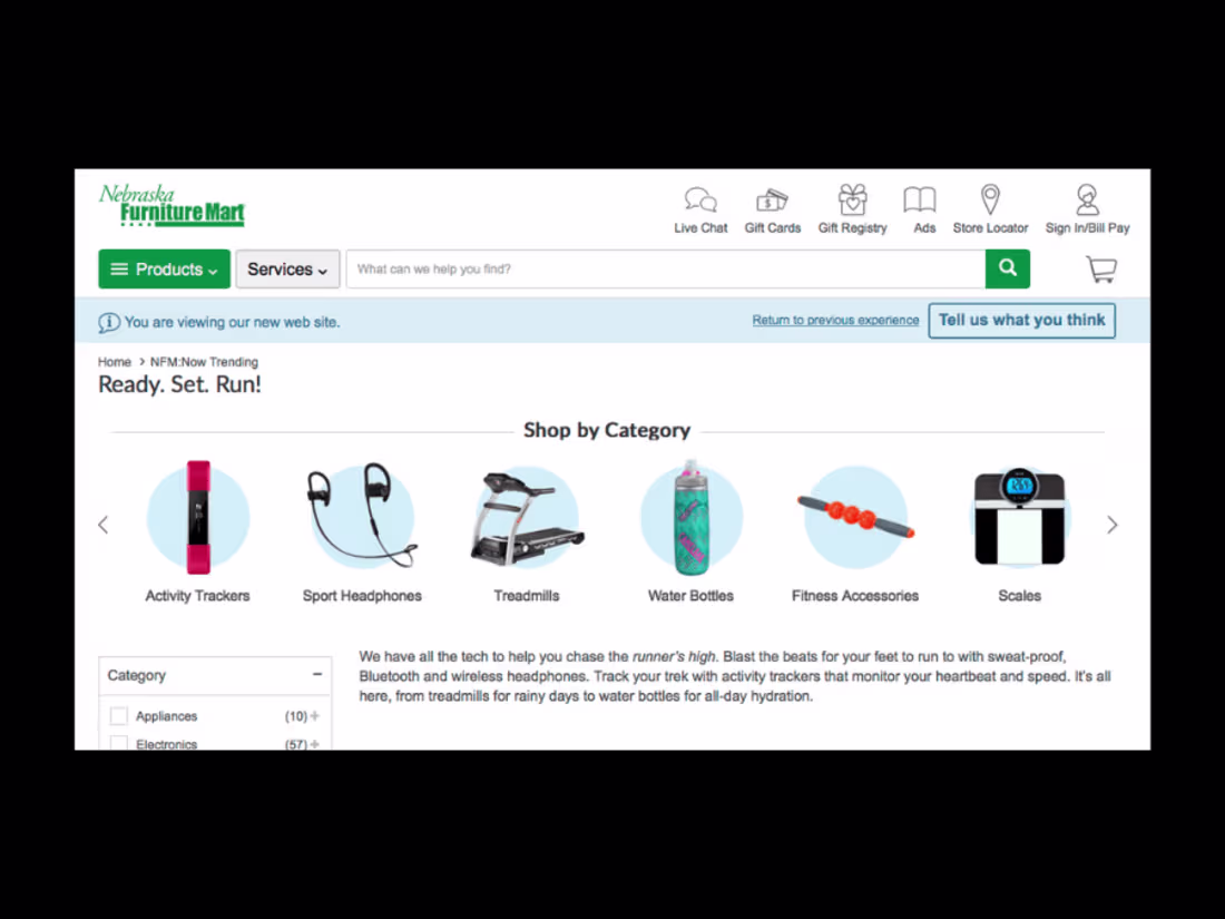 Cover image for Furniture, Flooring, Appliances & Electronics Website Copy