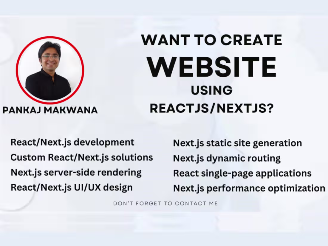 Cover image for React/Next.js Development & Design Services for Web Apps