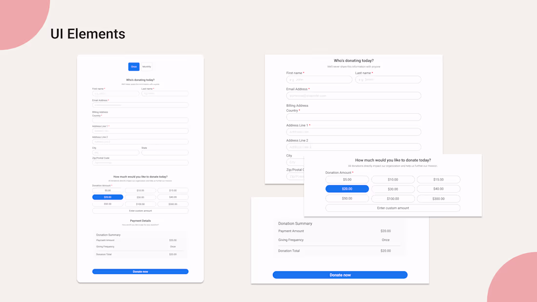 Cover image for UI Elements - Donation App