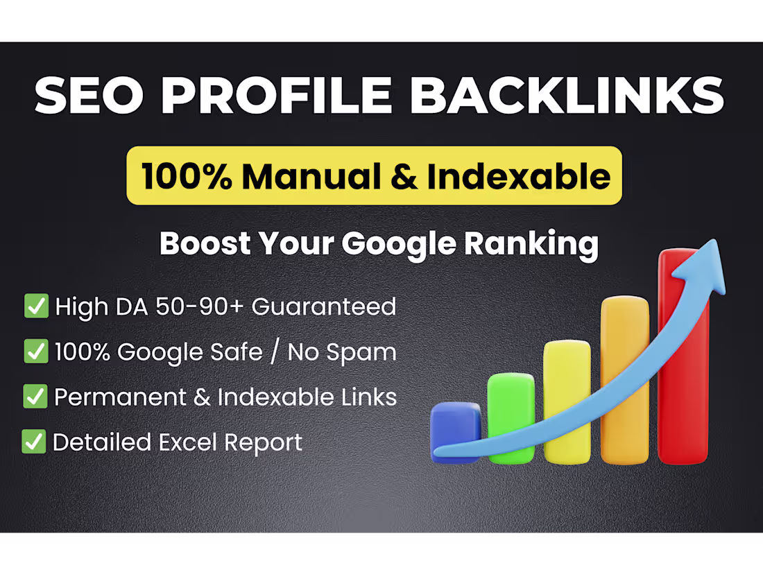 Cover image for I will build high da dr manual SEO profile backlinks