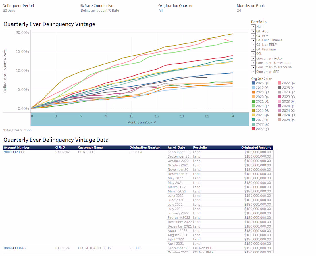 Cover image for Title: Delinquency Monitoring Dashboard – Axos Bank Role: Da...