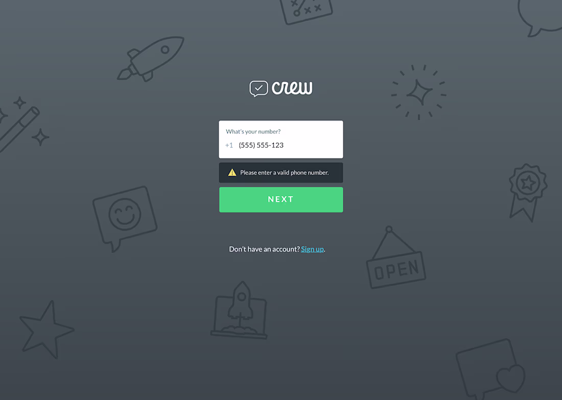 Cover image for Crew App UX/UI, 2017