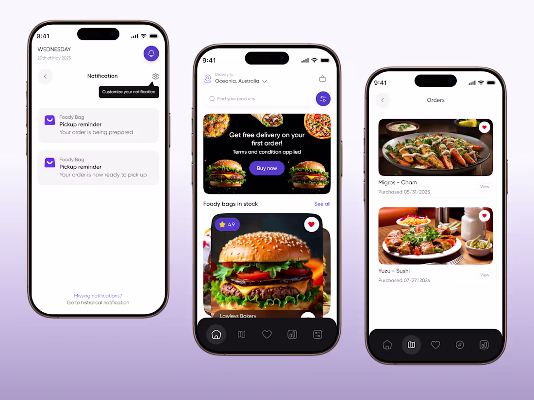 Cover image for White-label Food Mobile App UI/UX Design