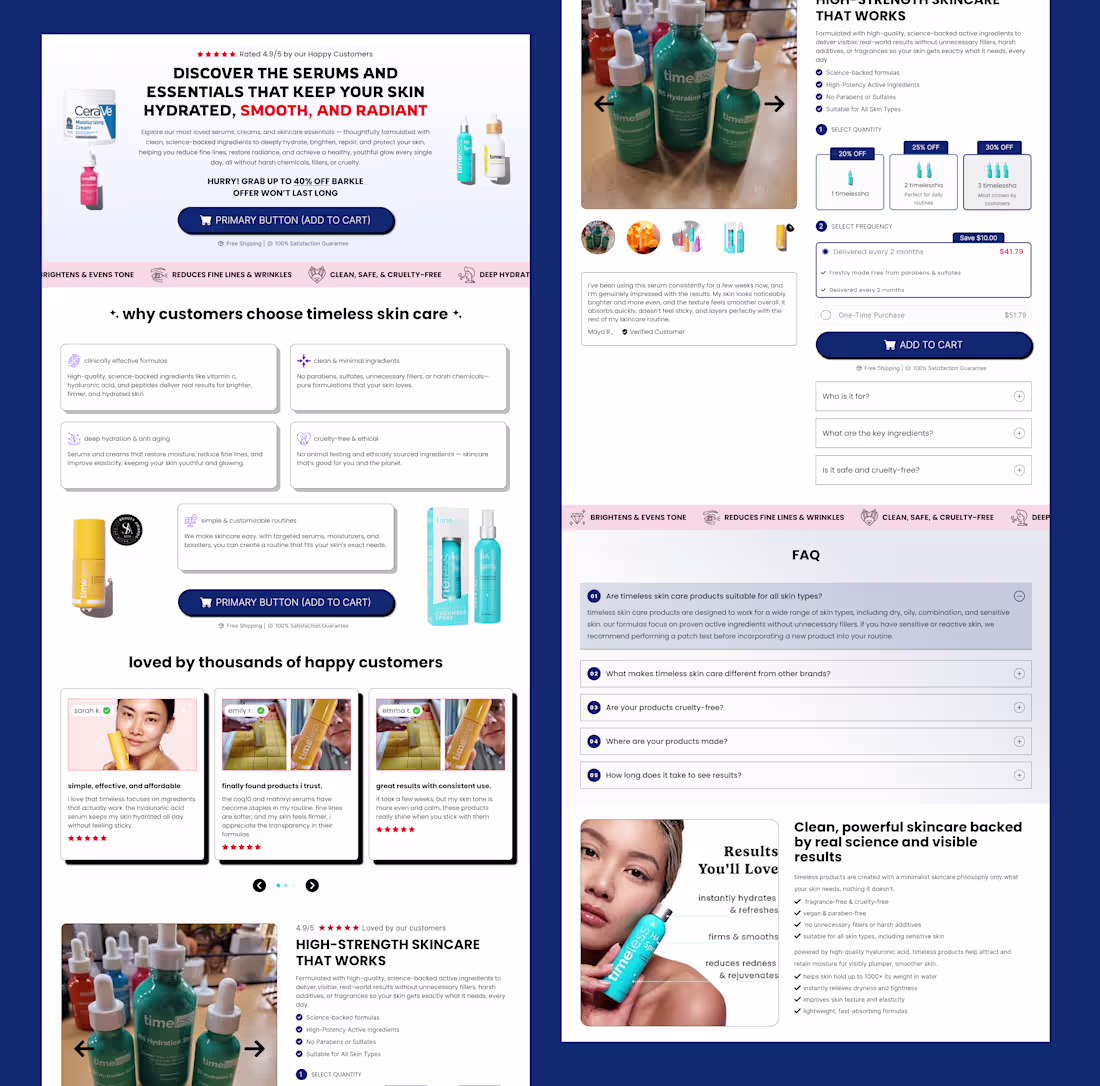 Cover image for Design isn’t decoration, it’s persuasion. This skincare land...