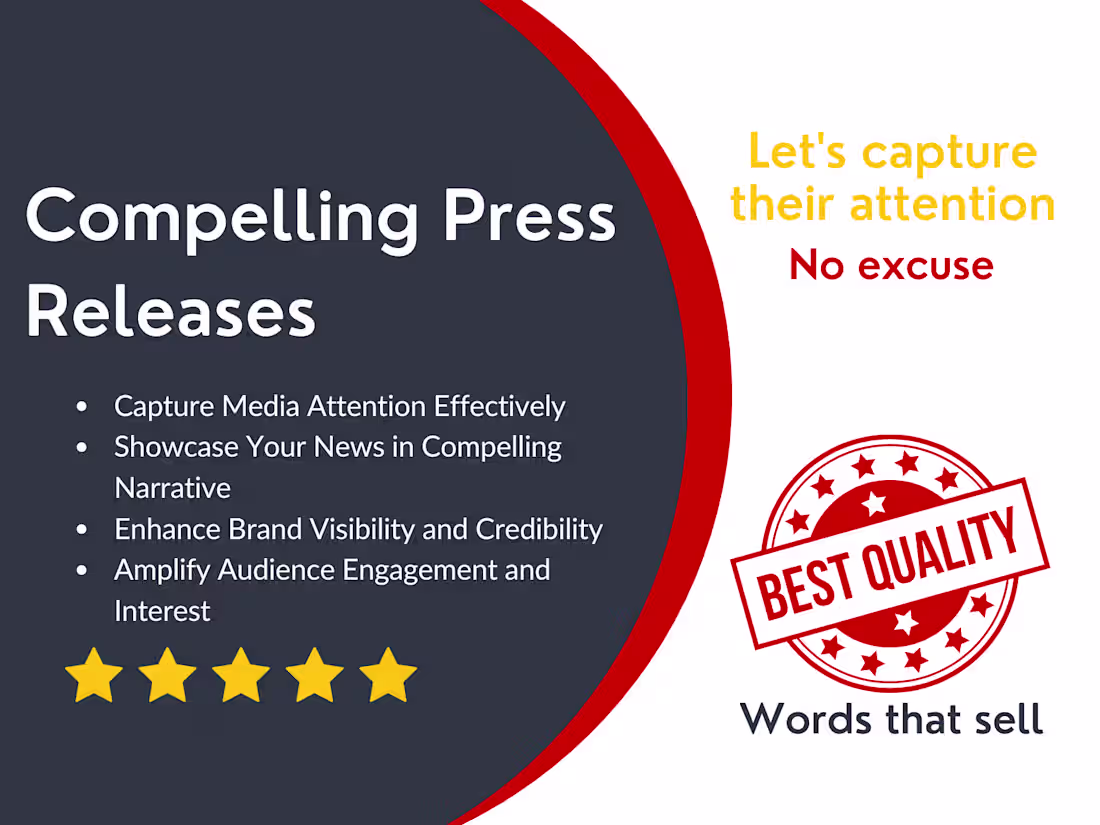 Cover image for Press release content writing 