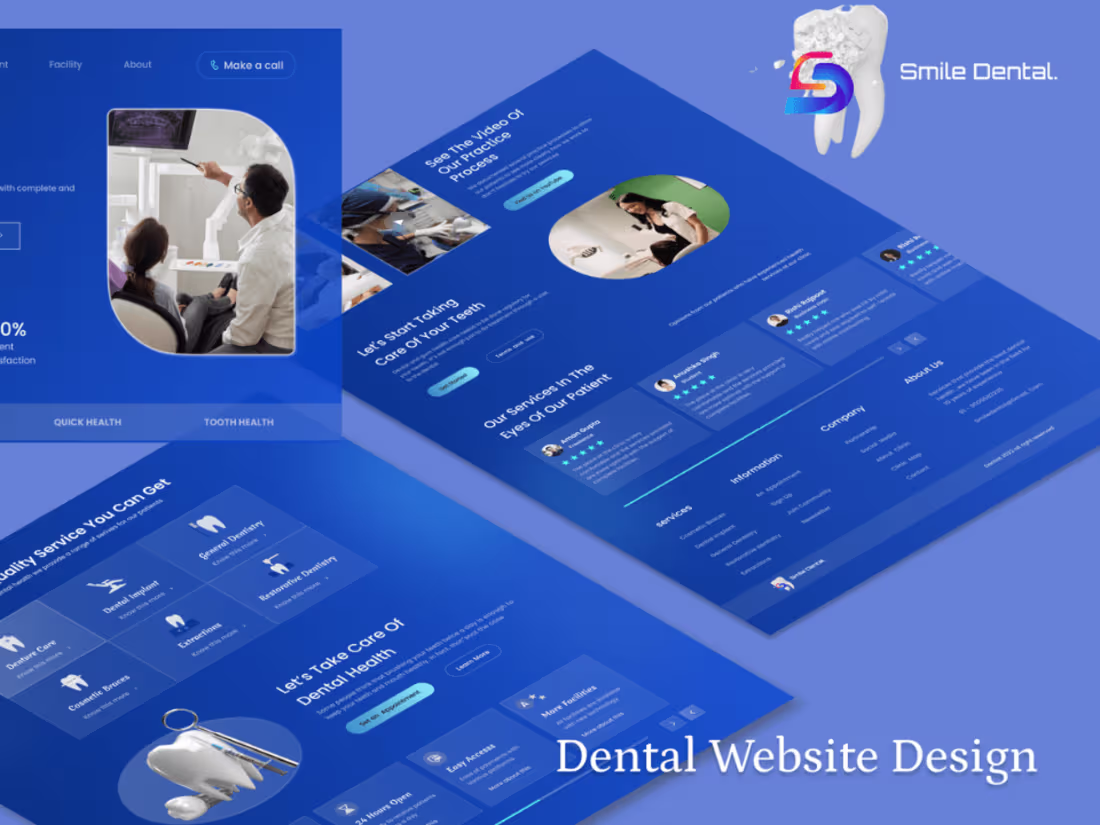 Cover image for smile dental website design