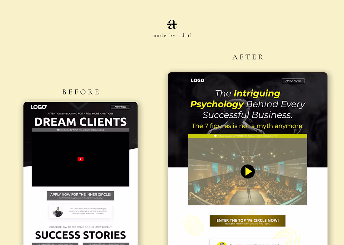 Cover image for Redesign Webinar Landing Page