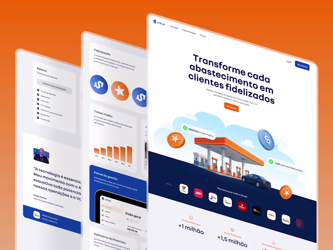 Cover image for Landing page design for a cashback company