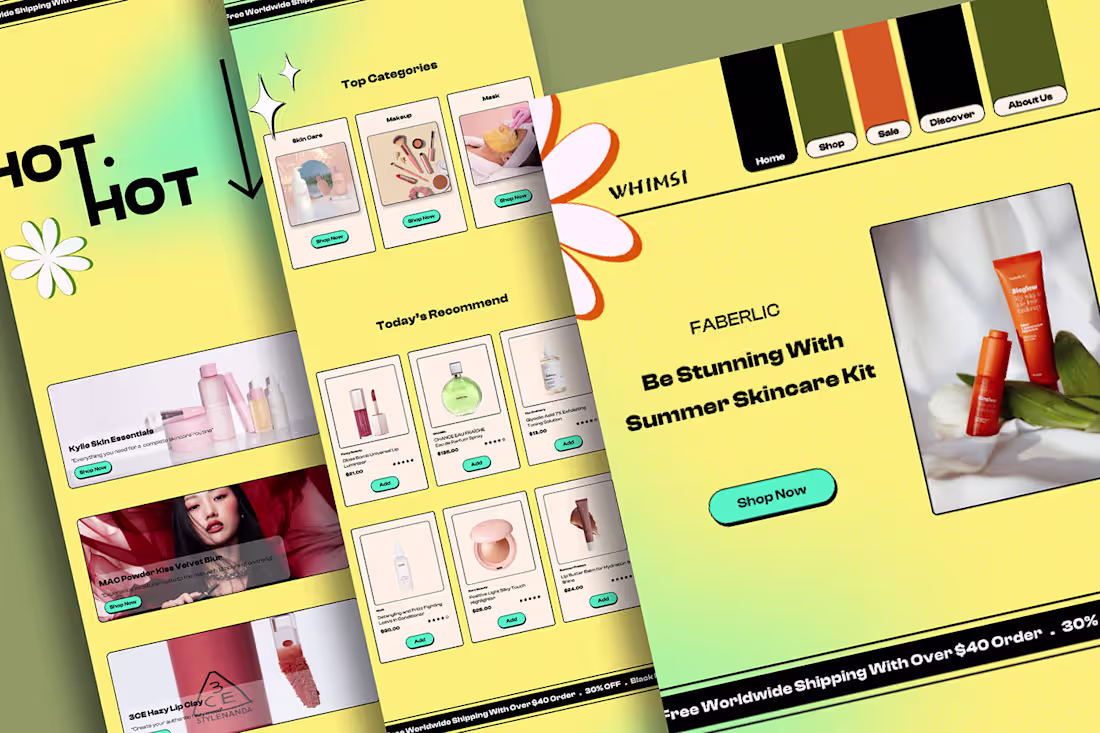 Cover image for BEAUTY PLATFORM | LANDING PAGE on Behance