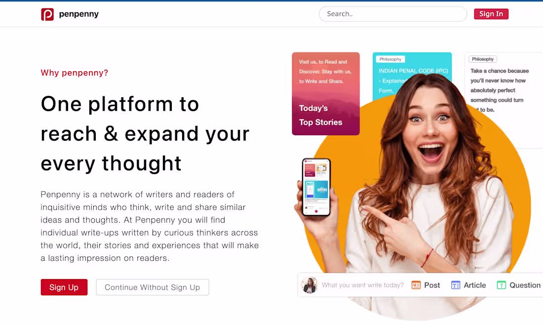 Cover image for Penpenny - A writer's paradise