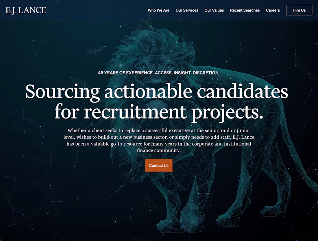 Cover image for E.J. Lance Website Redesign