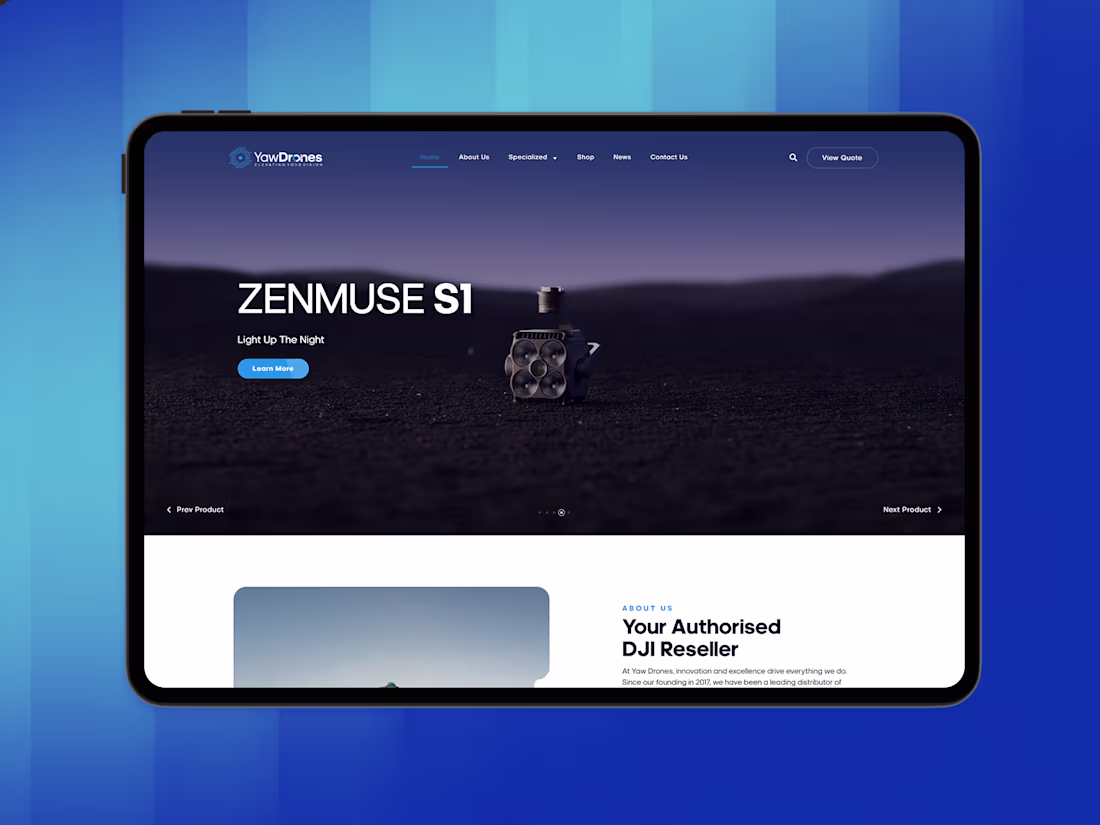 Cover image for Yaw Drones - Marketplace for commercial & Enterprises Drones