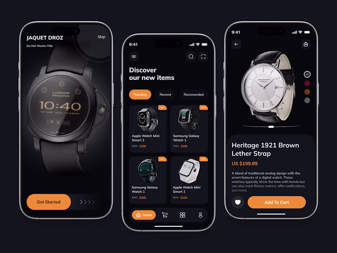 Cover image for Dark-Mode E-commerce UI for Luxury Watches