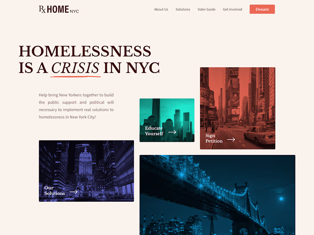 Cover image for New York City Homelessness Website