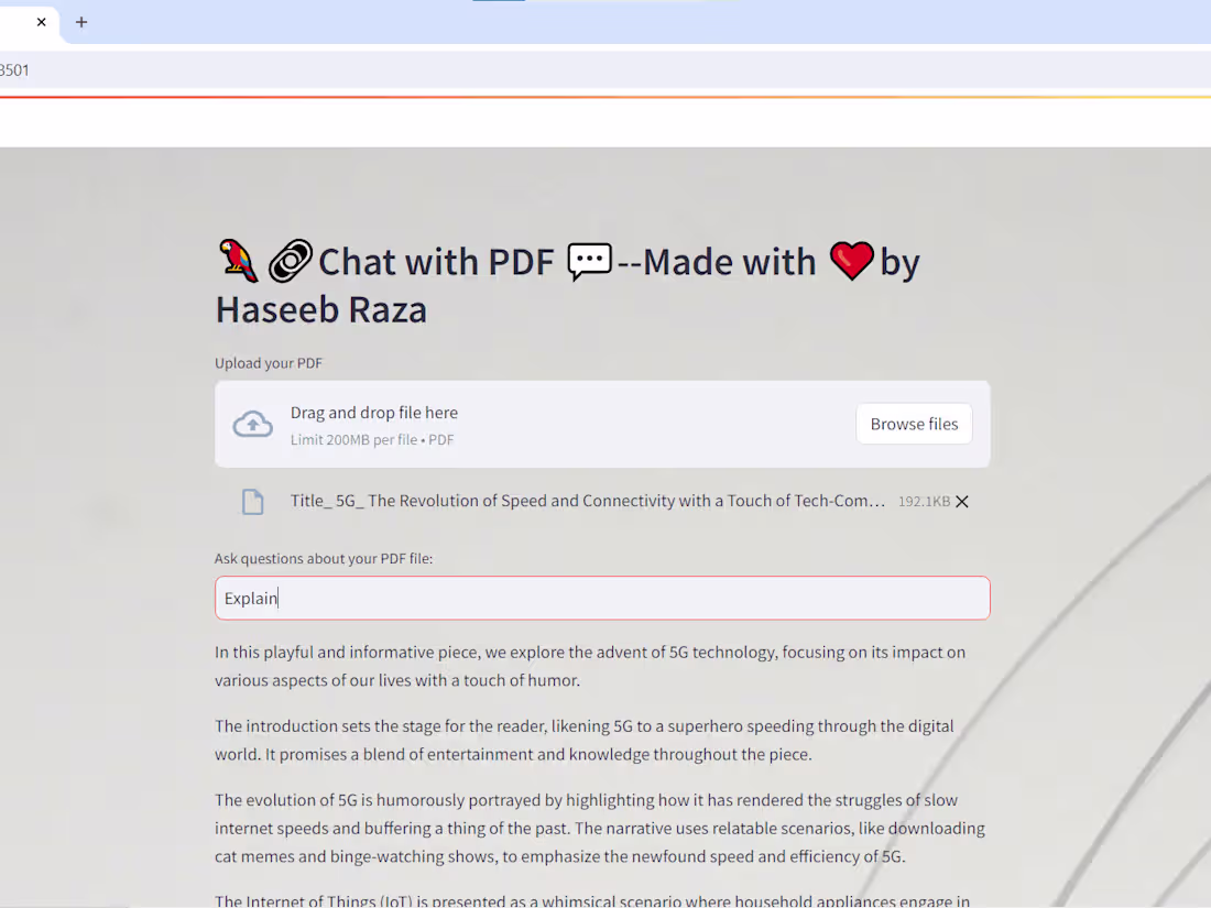 Cover image for PDF CHAT BOT