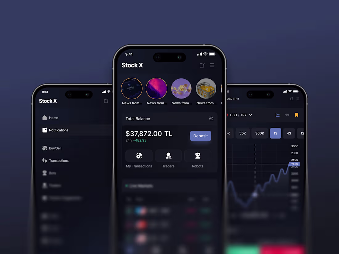 Cover image for Stock X Mobile Trading App UI/UX Design